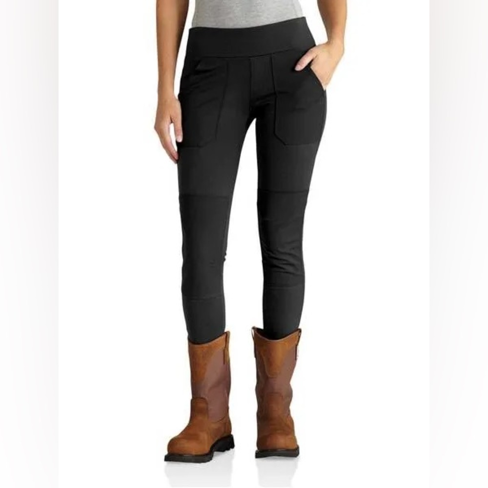 Carhartt Force Fitted Black Midweight Utility Leggings Pants Size Medium EUC